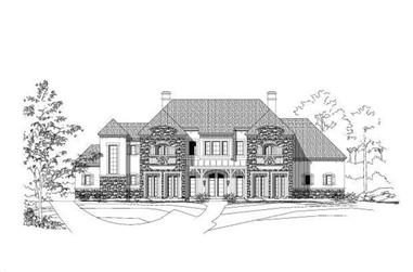 4-Bedroom, 5452 Sq Ft Luxury House Plan - 156-1355 - Front Exterior