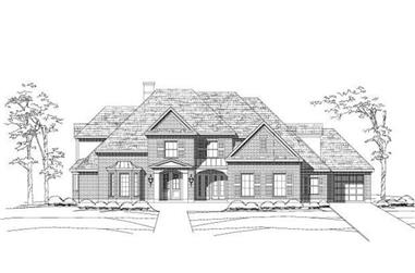 5-Bedroom, 5498 Sq Ft Luxury House Plan - 156-1368 - Front Exterior