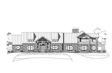 4-Bedroom, 4635 Sq Ft Country Home Plan - 156-1372 - Main Exterior