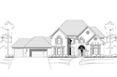 4-Bedroom, 4233 Sq Ft Luxury Home Plan - 156-1385 - Main Exterior