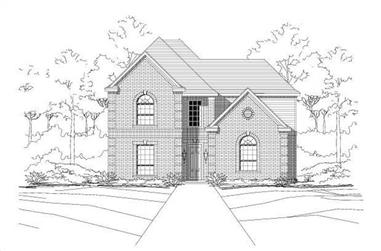 4-Bedroom, 2713 Sq Ft French House Plan - 156-1395 - Front Exterior
