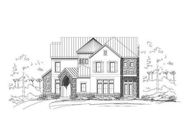 4-Bedroom, 5469 Sq Ft Country House Plan - 156-1405 - Front Exterior
