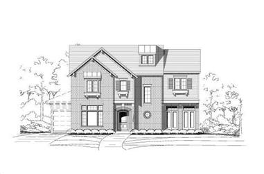 4-Bedroom, 5185 Sq Ft Luxury House Plan - 156-1406 - Front Exterior