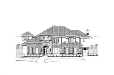 5-Bedroom, 5285 Sq Ft Luxury House Plan - 156-1411 - Front Exterior