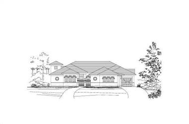 3-Bedroom, 3775 Sq Ft Luxury House Plan - 156-1421 - Front Exterior