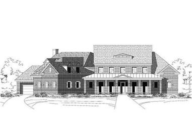 4-Bedroom, 5374 Sq Ft Luxury House Plan - 156-1422 - Front Exterior