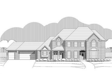 5-Bedroom, 5318 Sq Ft Luxury House Plan - 156-1423 - Front Exterior