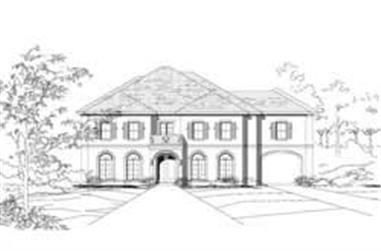 5-Bedroom, 5298 Sq Ft Luxury House Plan - 156-1426 - Front Exterior