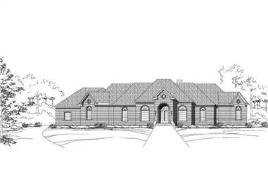 4-Bedroom, 4660 Sq Ft Luxury House Plan - 156-1431 - Front Exterior