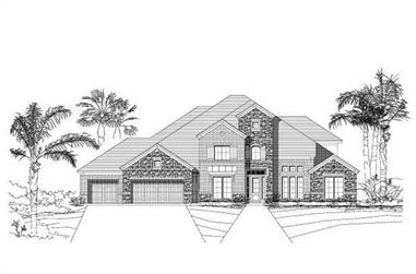 5-Bedroom, 5105 Sq Ft Luxury House Plan - 156-1433 - Front Exterior