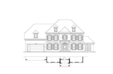 5-Bedroom, 4029 Sq Ft Luxury House Plan - 156-1442 - Front Exterior