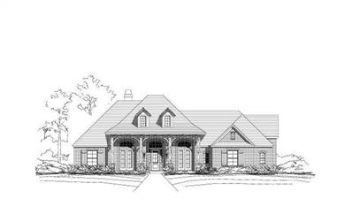 4-Bedroom, 3217 Sq Ft Country Home Plan - 156-1449 - Main Exterior