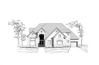 4-Bedroom, 4501 Sq Ft Luxury House Plan - 156-1451 - Front Exterior