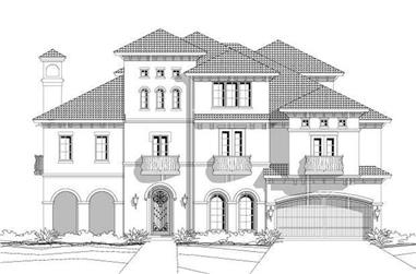 4-Bedroom, 5502 Sq Ft Luxury House Plan - 156-1452 - Front Exterior