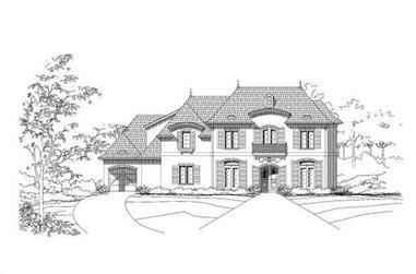 4-Bedroom, 5974 Sq Ft Country House Plan - 156-1454 - Front Exterior