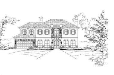 4-Bedroom, 5515 Sq Ft Luxury House Plan - 156-1458 - Front Exterior