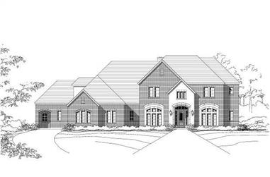 4-Bedroom, 6385 Sq Ft Luxury House Plan - 156-1473 - Front Exterior