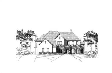 4-Bedroom, 5837 Sq Ft Luxury House Plan - 156-1476 - Front Exterior