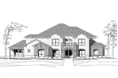 4-Bedroom, 6600 Sq Ft Colonial Home Plan - 156-1479 - Main Exterior
