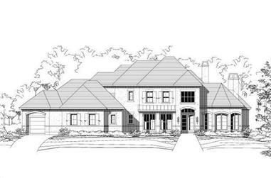 5-Bedroom, 4552 Sq Ft In-Law Suite House Plan - 156-1488 - Front Exterior