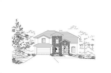 4-Bedroom, 3523 Sq Ft Country Home Plan - 156-1494 - Main Exterior
