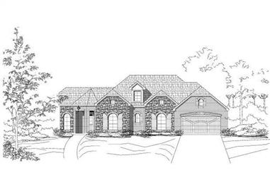 4-Bedroom, 3009 Sq Ft Country House Plan - 156-1508 - Front Exterior