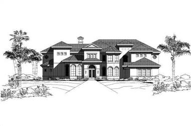 7-Bedroom, 8362 Sq Ft Luxury House Plan - 156-1512 - Front Exterior