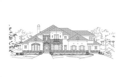 5-Bedroom, 6583 Sq Ft Tuscan Home Plan - 156-1517 - Main Exterior