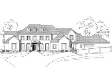 4-Bedroom, 6233 Sq Ft Luxury House Plan - 156-1519 - Front Exterior