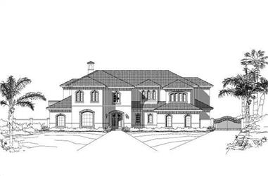 5-Bedroom, 7950 Sq Ft Luxury House Plan - 156-1521 - Front Exterior