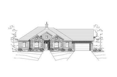 4-Bedroom, 2410 Sq Ft Country House Plan - 156-1524 - Front Exterior