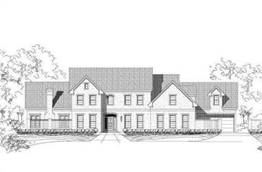 5-Bedroom, 5613 Sq Ft Luxury House Plan - 156-1528 - Front Exterior