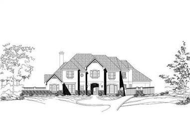 5-Bedroom, 5851 Sq Ft Luxury House Plan - 156-1531 - Front Exterior