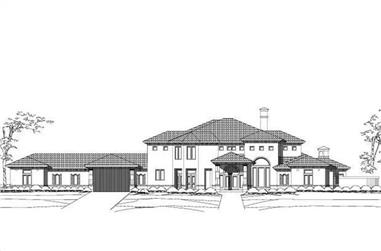 4-Bedroom, 6377 Sq Ft Luxury House Plan - 156-1533 - Front Exterior