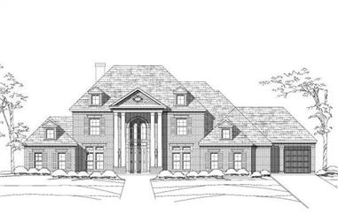 5-Bedroom, 4693 Sq Ft Luxury House Plan - 156-1534 - Front Exterior