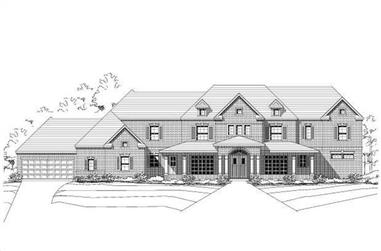 4-Bedroom, 4546 Sq Ft Luxury House Plan - 156-1545 - Front Exterior