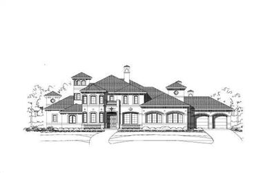 4-Bedroom, 5318 Sq Ft Luxury House Plan - 156-1558 - Front Exterior