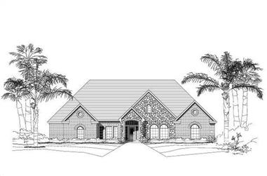 3-Bedroom, 4130 Sq Ft Luxury House Plan - 156-1560 - Front Exterior