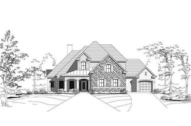4-Bedroom, 3996 Sq Ft Country House Plan - 156-1564 - Front Exterior
