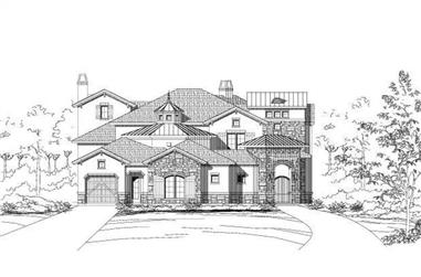 4-Bedroom, 4960 Sq Ft Country House Plan - 156-1575 - Front Exterior