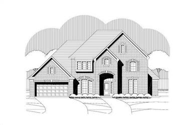 4-Bedroom, 3279 Sq Ft Traditional Home Plan - 156-1585 - Main Exterior