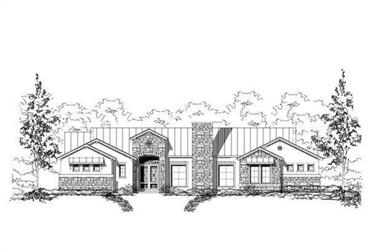 4-Bedroom, 3918 Sq Ft Tuscan House Plan - 156-1602 - Front Exterior
