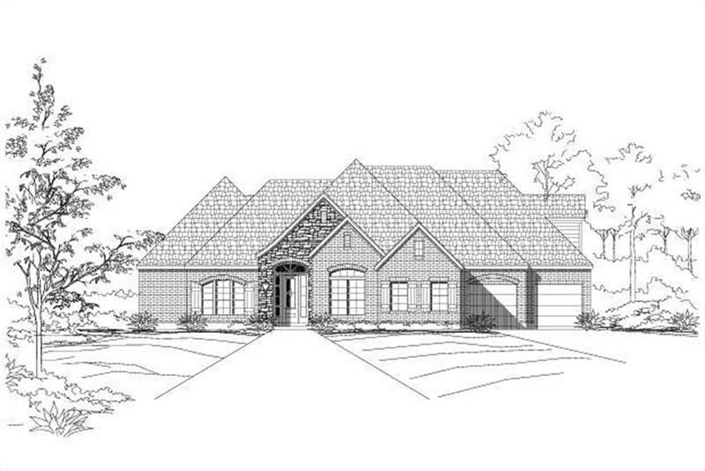 Ranch home (ThePlanCollection: Plan #156-1604)