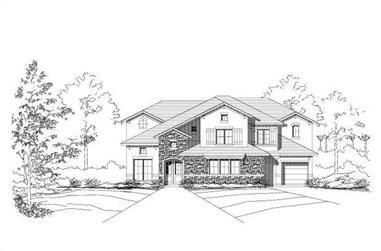 4-Bedroom, 4114 Sq Ft Tuscan Home Plan - 156-1623 - Main Exterior