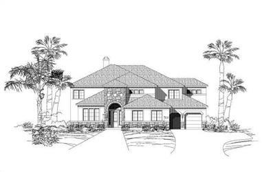 6-Bedroom, 4436 Sq Ft Luxury House Plan - 156-1629 - Front Exterior