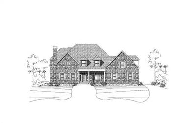 5-Bedroom, 5699 Sq Ft Country House Plan - 156-1631 - Front Exterior
