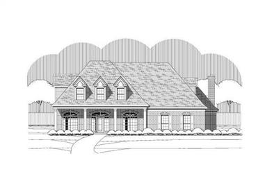 5-Bedroom, 4357 Sq Ft Country Home Plan - 156-1632 - Main Exterior