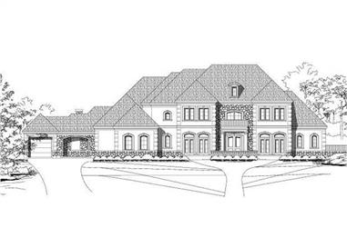 5-Bedroom, 6857 Sq Ft Luxury House Plan - 156-1635 - Front Exterior