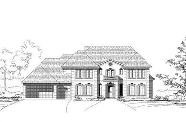 4-Bedroom, 4059 Sq Ft Mediterranean House Plan - 156-1637 - Front Exterior