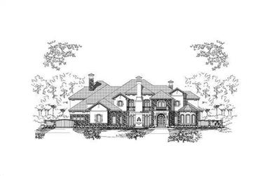 5-Bedroom, 7649 Sq Ft Country Home Plan - 156-1639 - Main Exterior